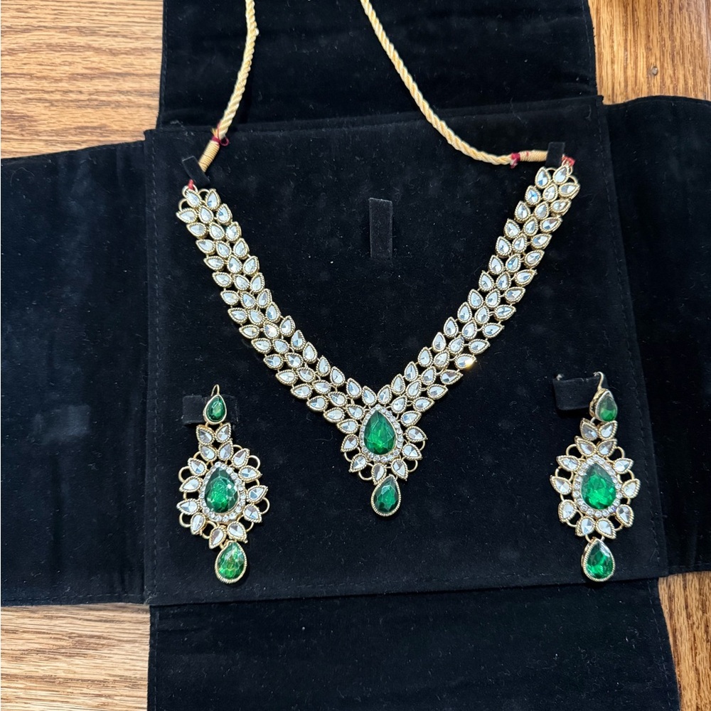 3 pieces diamond style polki set